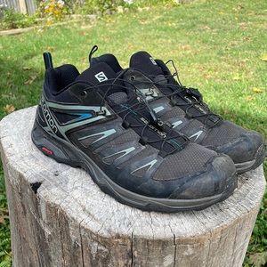 Salomon Men's X Ultra 3 Hiking Shoes, Phantom/Black/Hawaiian Surf, Size 12